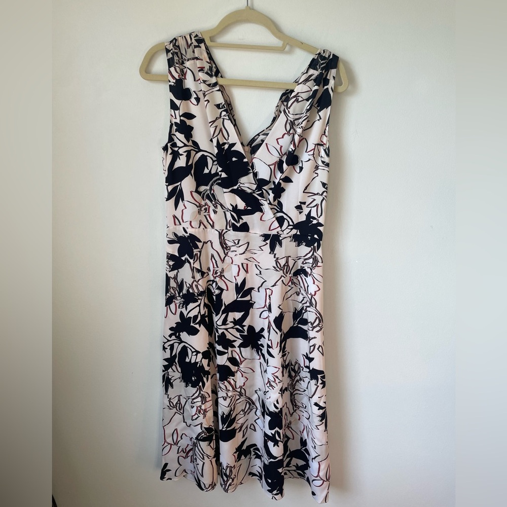 classiques entier size 10 Black and White Floral Dress